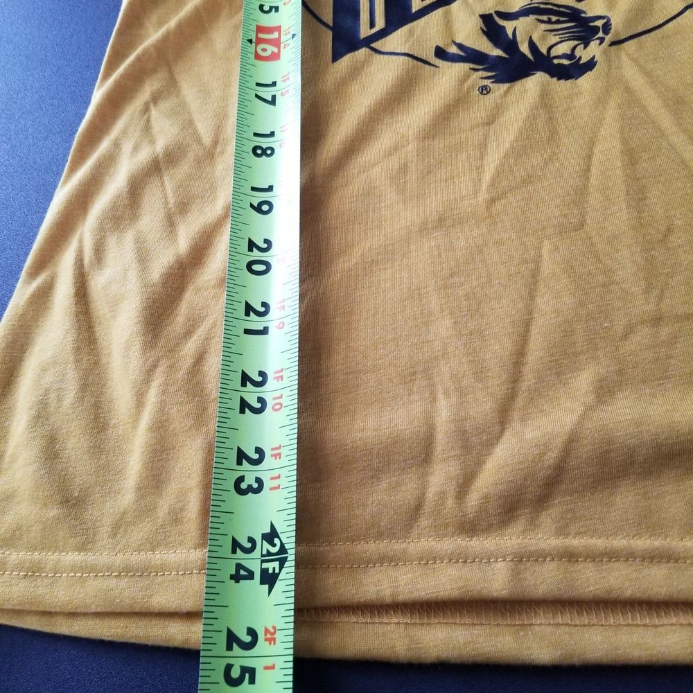 Champion Mizzou Tigers T Shirt Women Small Gold Short Sleeve V-Neck - Picture 8 of 10